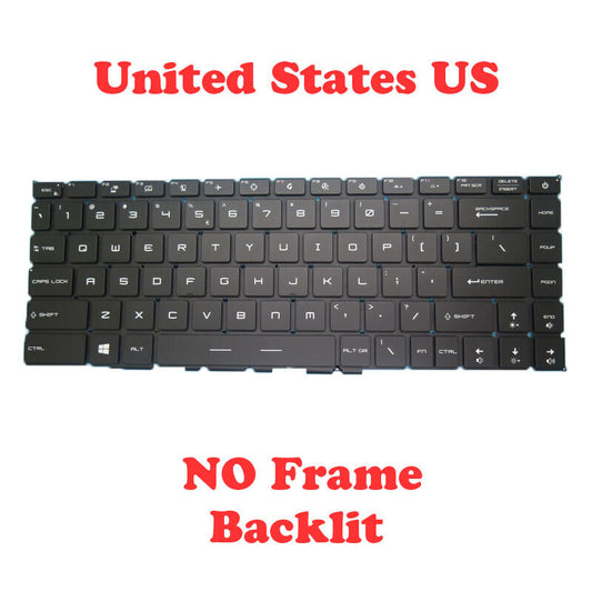 RGB Backlit US Keyboard For MSI GE66 MS-1541 GS66 WS66 MS-16V1 V2GP66 MS-1542