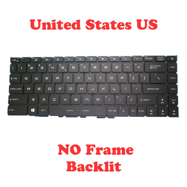 RGB Backlit US Keyboard For MSI GE66 MS-1541 GS66 WS66 MS-16V1 V2GP66 MS-1542