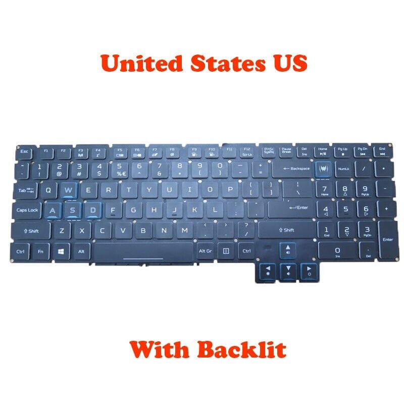 RGB Backlit Keyboard For ACER NSK-RPCBQ 1D EG05P_P93B3L AEZGER00020 NKI15170FX