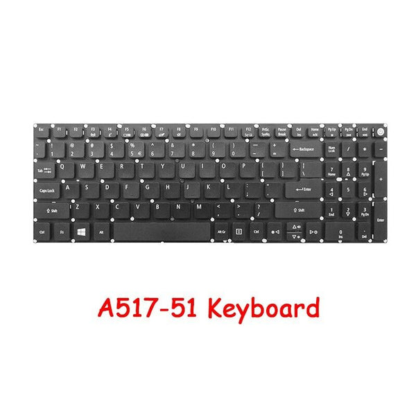 Laptop Keyboard For ACER Aspire 5 A517-51 Without Backlit United States US Black