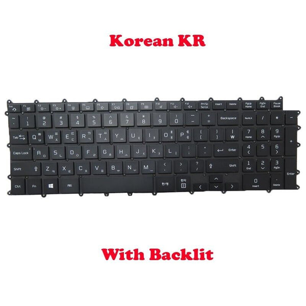 VER 2 Backlit Keyboard For LG 17Z90P 17Z90P-G 17Z90P-K 17Z90P-N Korean KR Black