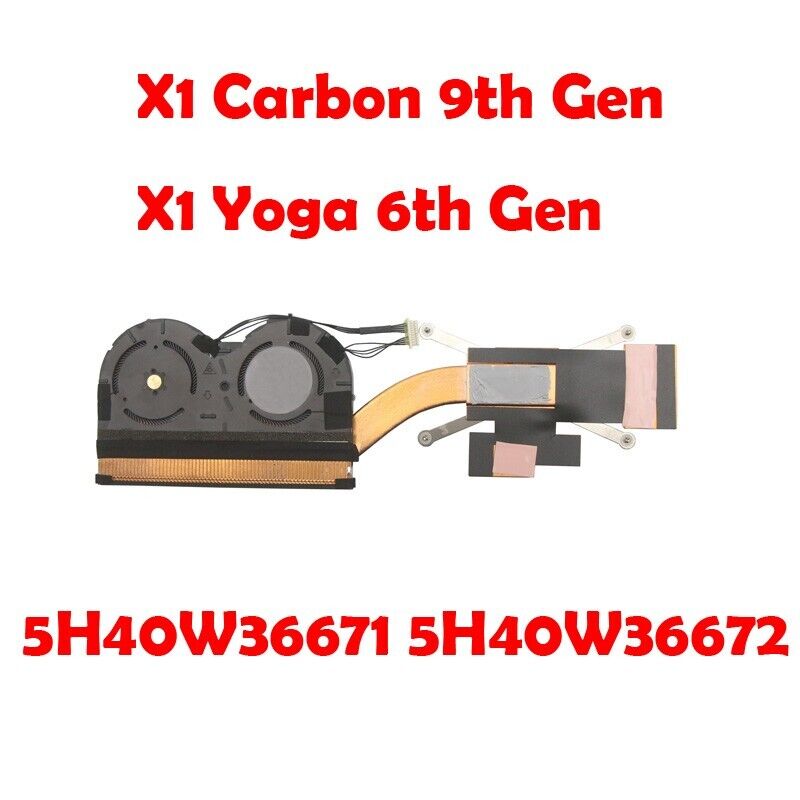 CPU FAN&Heatsink For Thinkpad X1 Carbon 9th Gen Yoga 6th 5H40W36671 5H40W36672