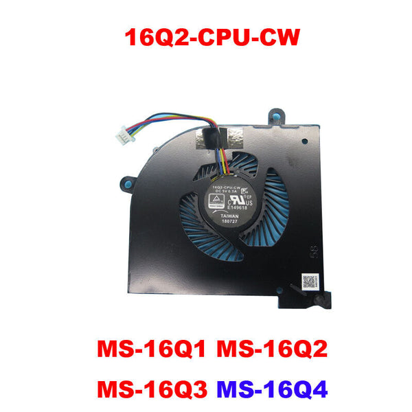 4PIN CPU Fan For MSI GS65 P65 GS65VR 16Q2-CPU-CW MS-16Q1 MS-16Q2 MS-16Q3 MS-16Q4