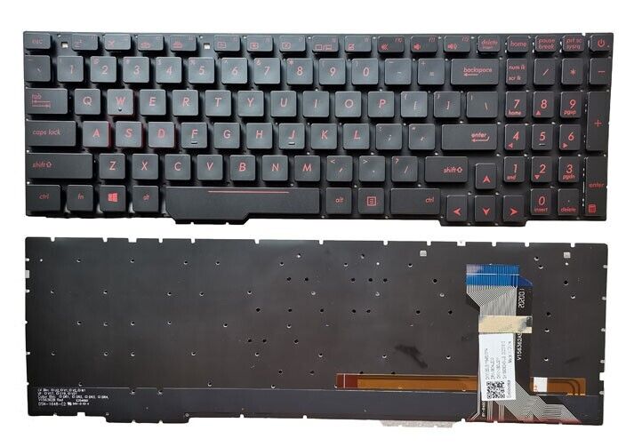Laptop US Keyboard For ASUS ROG STRIX FX73VD FX73VE Black With Backlight