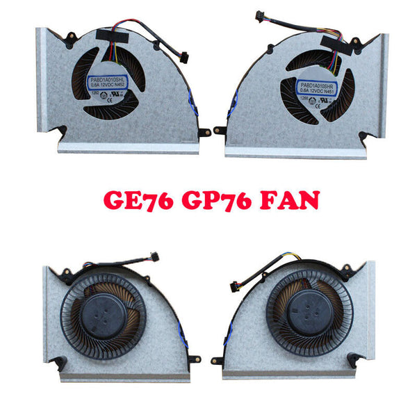 CPU GPU FAN For MSI GP76 Leopard GE76 Raider PABD1A010SHR N451 PABD1A010SHL N452