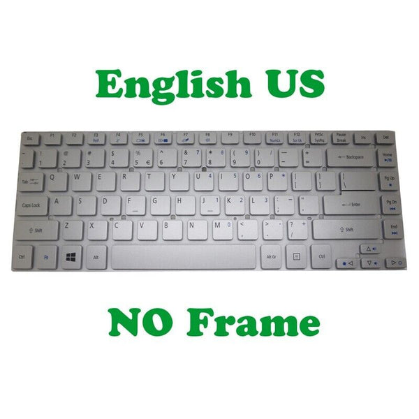 Silver US Keyboard For ACER V3-431 V3-431G V3-471 V3-471G 3830 Series NO Frame