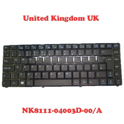 UK Keyboard For MSI CR43 NK8111-04003D-00/A S1N1EUK2L1M57 S1N-1EUK2L1-M57 Black