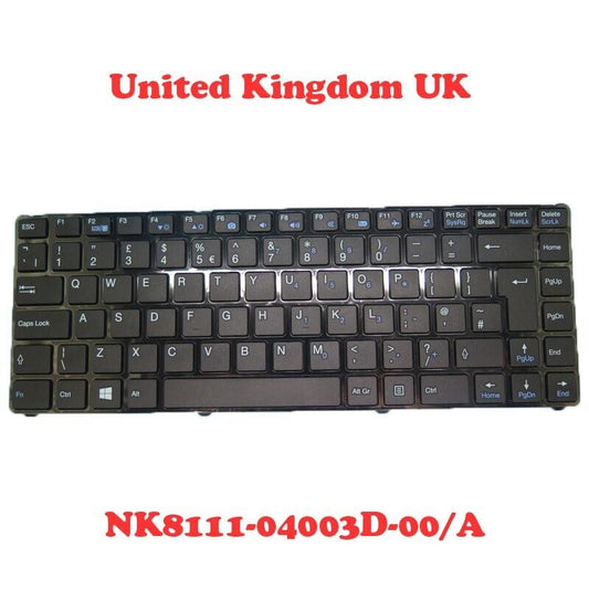 UK Keyboard For MSI CR43 NK8111-04003D-00/A S1N1EUK2L1M57 S1N-1EUK2L1-M57 Black