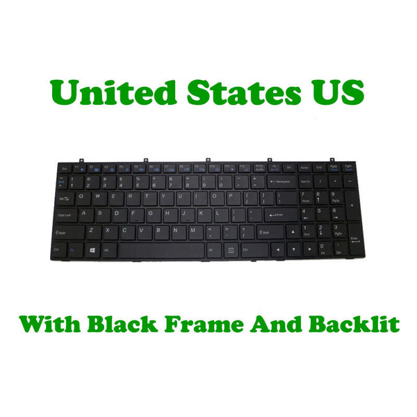 US Backlit Keyboard For CLEVO W350 W370ET W370SK W370SS W370SSQ W370ST English