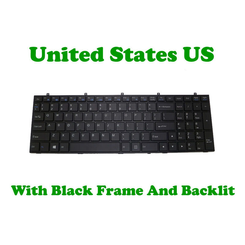 US Backlit Keyboard For CLEVO W350 W370ET W370SK W370SS W370SSQ W370ST English