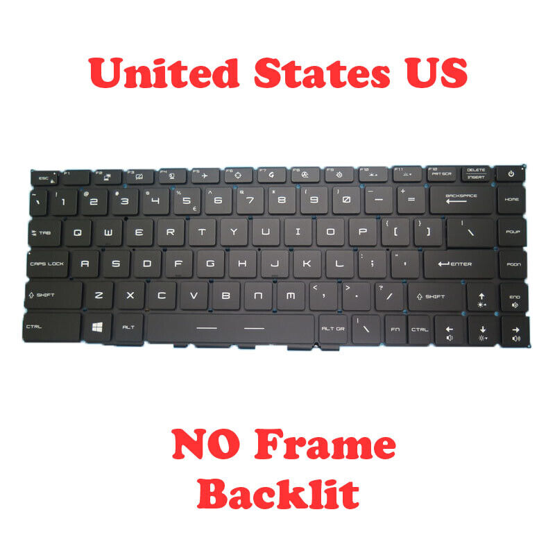 Backlit Keyboard For MSI GS66 V194222AK1 S1N3EUS2J2SA0 S1N-3EUS2J2-SA0 GP66 GE66