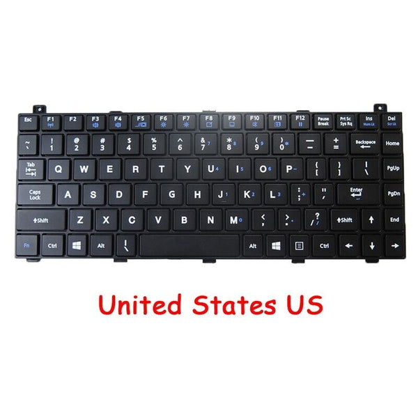 NO Backlit V110 Keyboard For GETAC V110 G1 G2 G3 G4 G5 English US Black Frame