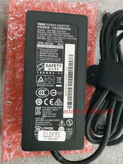 New Original OEM Razer Blade Stealth 13" RC30-0310,RC30-03100100 100W AC Adapter