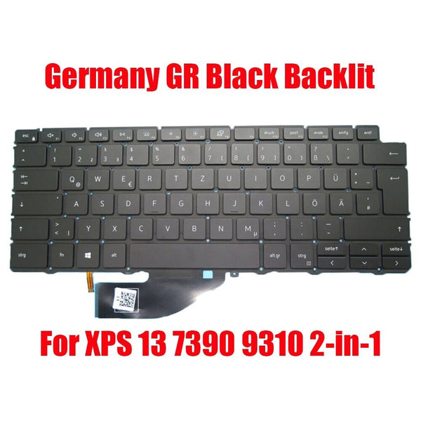 Backlit Germany GR Keyboard For DELL XPS 13 7390 9310 2-in-1 0G5CC0 G5CC0 New