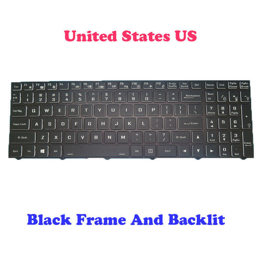 US Keyboard For CLEVO X170SM CVM19N23USJ430 6-80-X17S0-011-1 6-80-X17S0-012-1