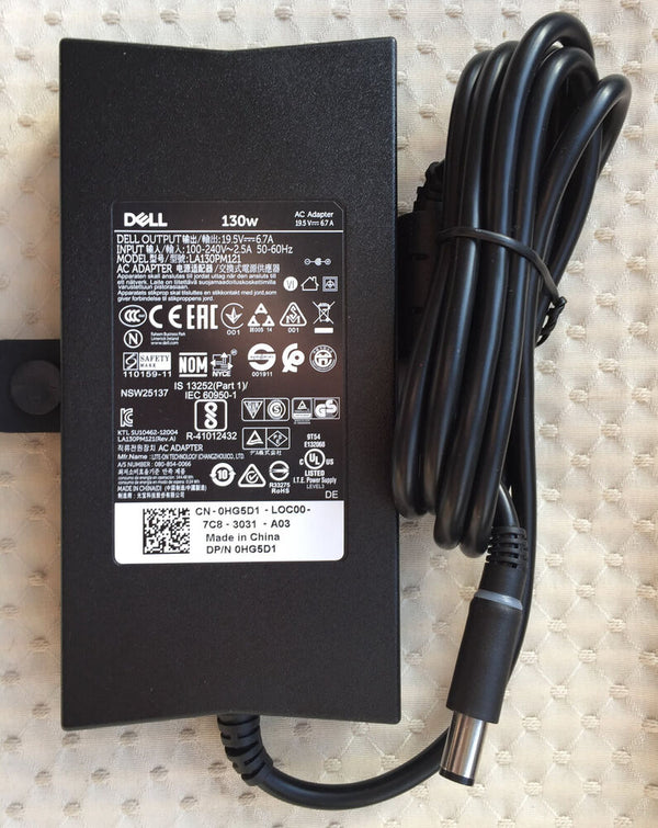 New Original Dell G5 5587 P72F,LA130PM121,DA130PE1-00,HA130PM160 130W AC Adapter