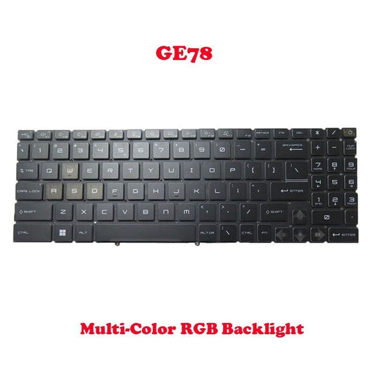 Multi-Color RGB Backlight Keyboard For MSI Raider GE78 HX 13VI 13VH 13VG MS-17S1