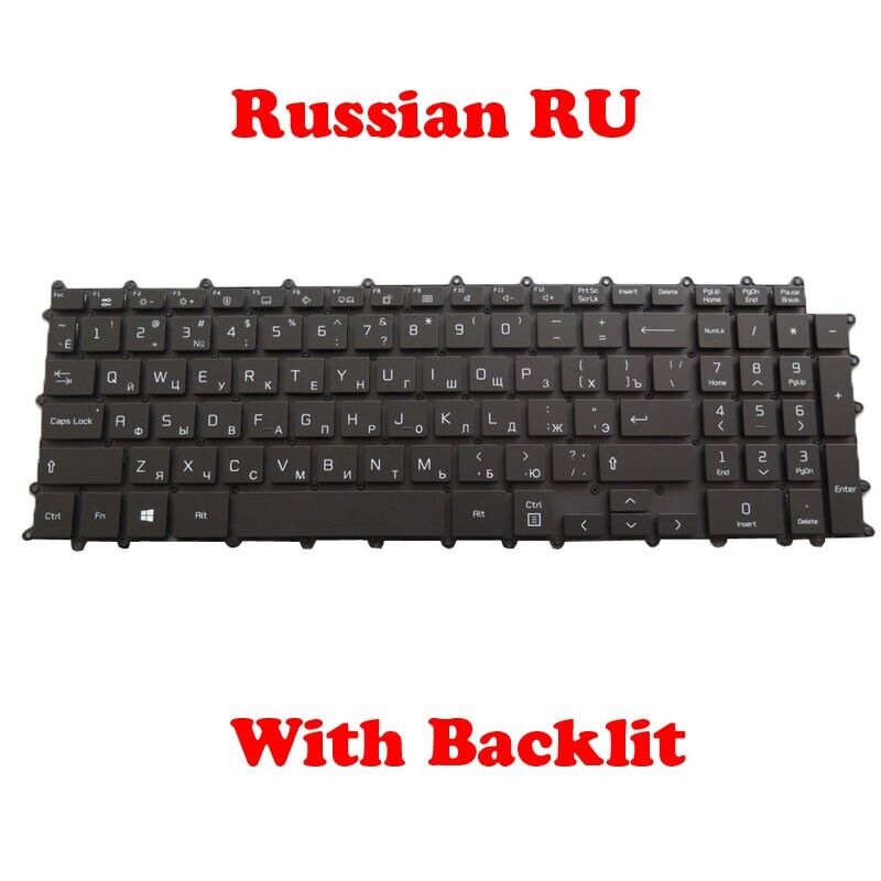 With Backlit Keyboard For LG KT01-20B9BS03RURA000 AEW74230343 Russian RU Black