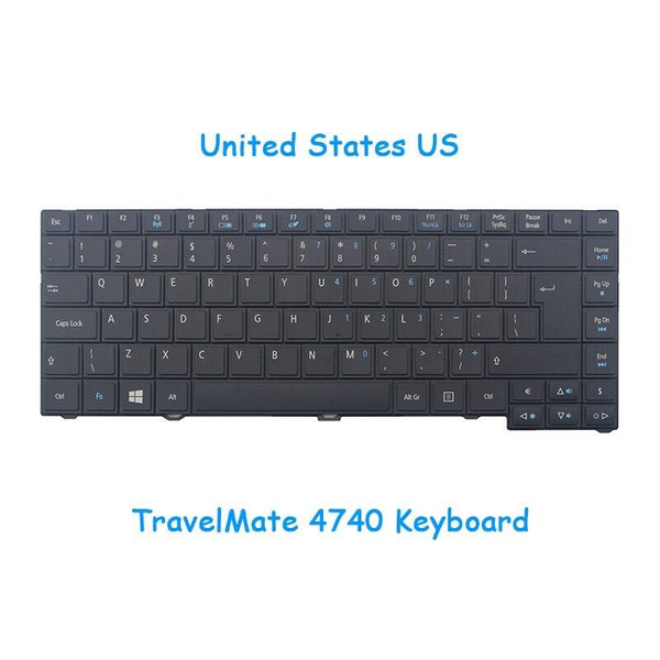Keyboard For ACER TravelMate 4740 P243-M P633 United States US No Backlit Black