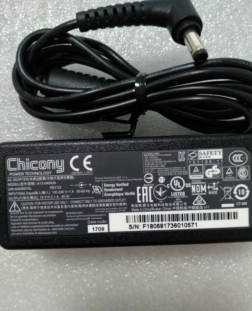 Alimentatore 19V 2.37A Per Wortmann Terra Mobile 1417/1513/1713A E Clevo – Compatibile Con A13-040N3A, 5N2A, Cavo Incluso