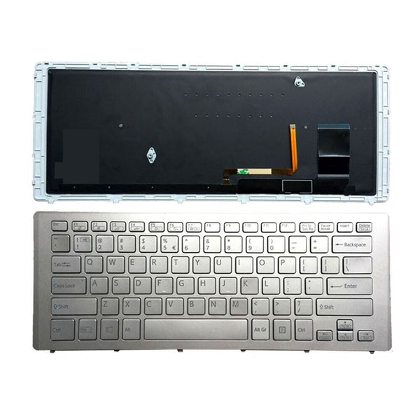 English US Laptop Keyboard For SONY VAIO SVF15N 149265311US Silver With Backlit