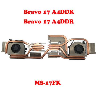 CPU GPU FAN&Heatsink For MSI Bravo 17 A4DDK/DDR MS-17FK E322500591A87Y N416 N415