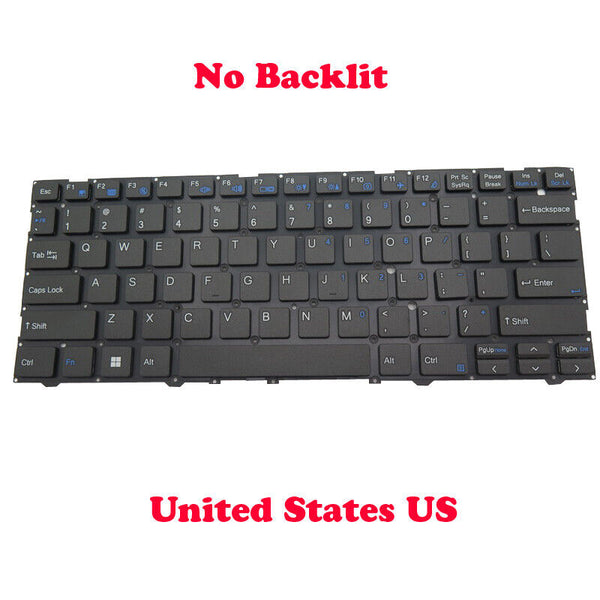 NO Backlit Keyboard For CLEVO L140CU L141CU L140PU L140MU L141MU L141PU English