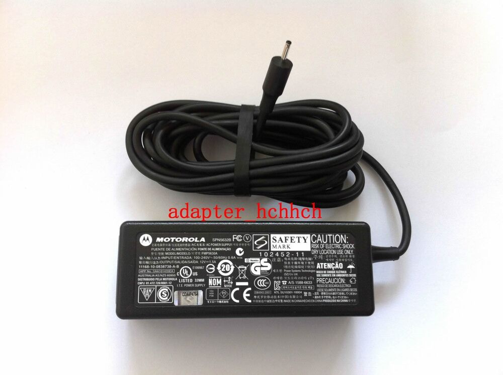 New Original OEM Motorola 12V 1.5A 18W AC Adapter for Motorola XOOM MZ604 Tablet