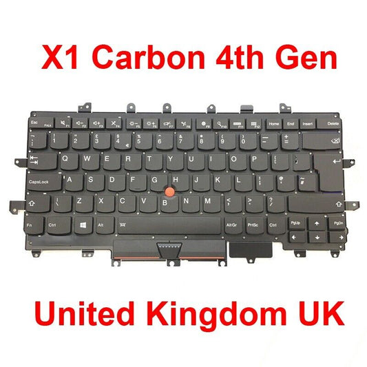 Backlit UK Keyboard For Lenovo ThinkPad X1 Carbon 4th Gen 00PA727 00PA735 New
