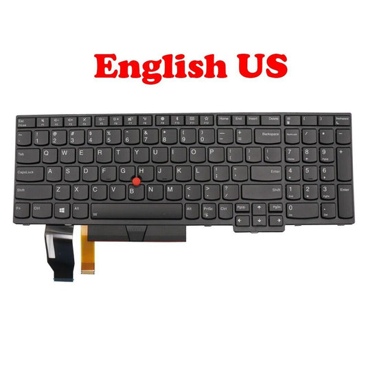 US Keyboard For Thinkpad E580 E585 E590 E595 L580 L590 T590 P52 P52S P53 P72 P73