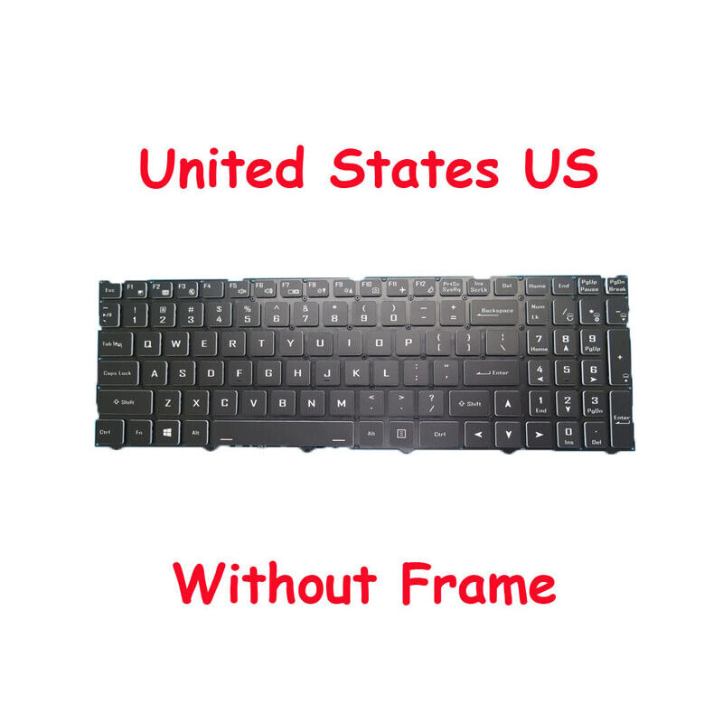 US Backlit Keyboard For CLEVO PB50EF PB50RD PB51RF PB70ED PB70RC PB71RC English
