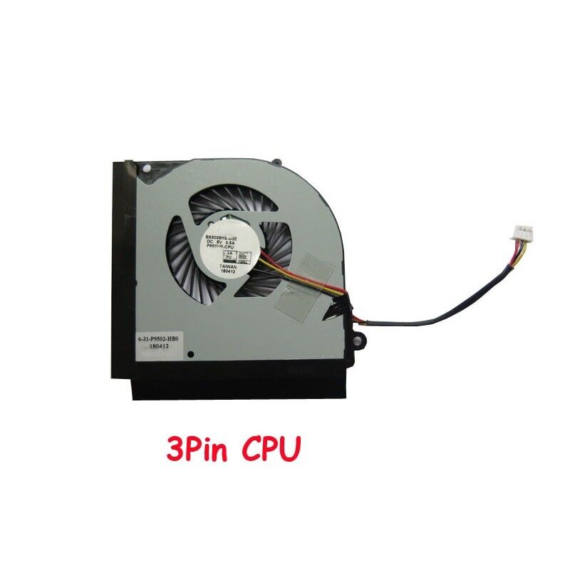 3Pin CPU Fan For CLEVO P950ER P950HR BS5005HS-U3E 6-31-P9502-HB0 6-31-P95E2-101