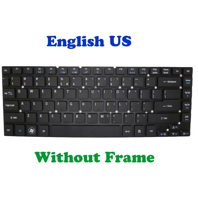 US Keyboard For ACER 3830 4755 4830G E1-410 430 470P V3-472 P245 V121602ES1 ES2