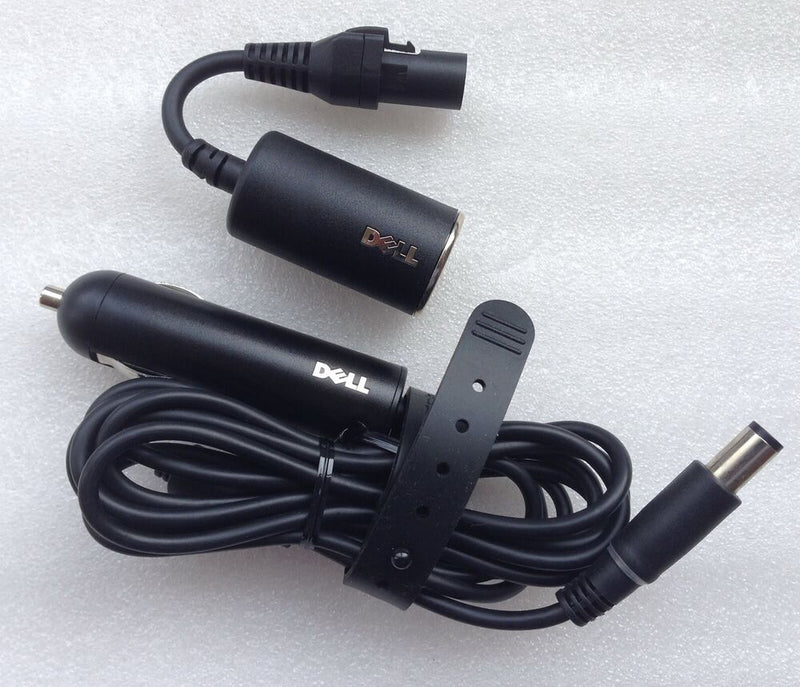 New Original Dell 90W Auto Air Adapter with 7.4mm to 4.5mm DC Power Dongle 5CMMD
