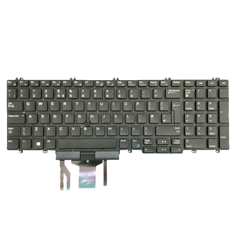UK Keyboard For DELL Precision 7530 7540 7730 7740 0KRG22 KRG22 Backlit&Pointing