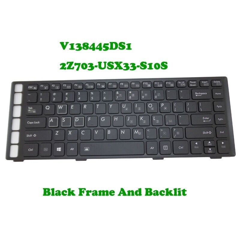 English US Backlit Keyboard For Gigabyte X3 X3 Plus V138445DS1 2Z703-USX33-S10S