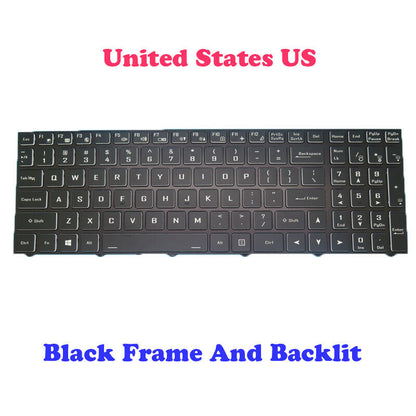 US Backlit Keyboard For CLEVO CVM19N28USJ4301 6-80-NH5A0-010-1 CVM19N23US4301