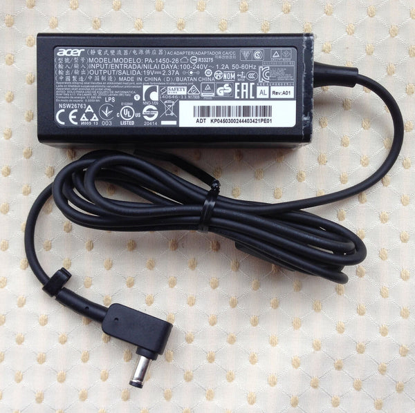 Original OEM Acer 45W 19V 2.37A AC Adapter+Cord for Aspire ES1-711-P3YR Notebook