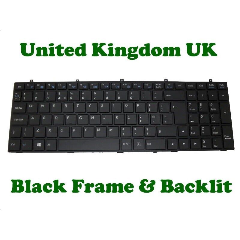 UK Keyboard For CLEVO W370ET MP-12A36GB-4301W 6-80-W3700-190-1 MP-13H86GBJ4309