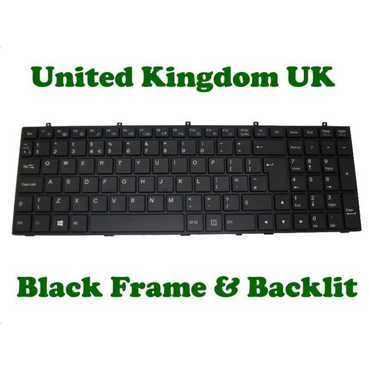 UK Keyboard For CLEVO W370ET MP-12A36GB-4301W 6-80-W3700-190-1 MP-13H86GBJ4309
