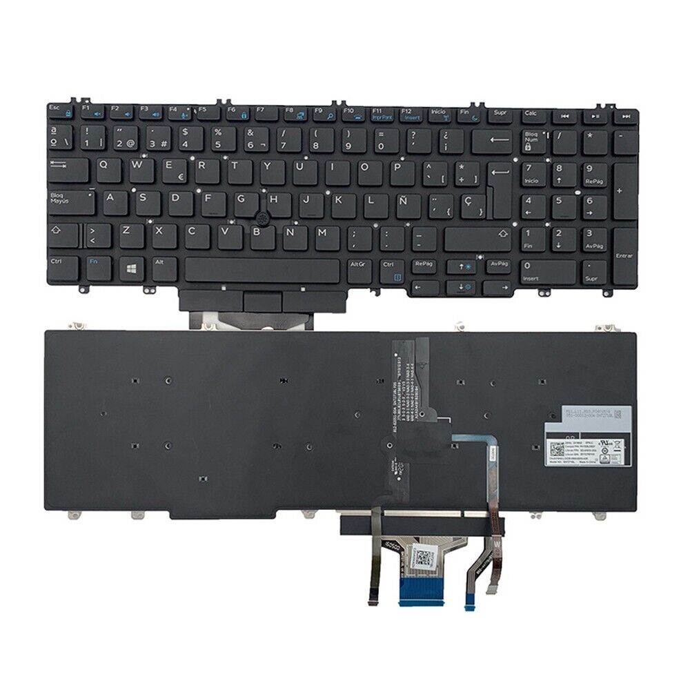 Spanish SP Keyboard For DELL Precision 7530 7540 7730 7740 Backlit&Pointing New
