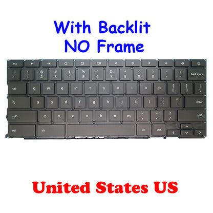 US Backlit Keyboard For Google Chromebook Pixel 2015 C1501W English NO Frame