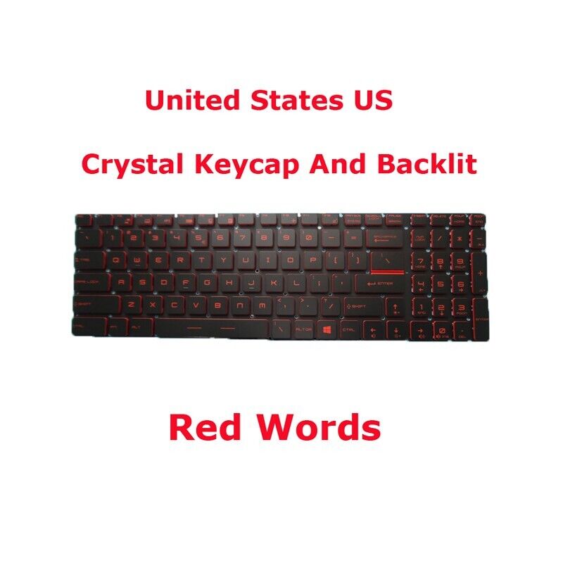 Laptop Red Backlit MS17FK Keyboard For MSI Bravo 17 / 17 A4DDR MS-17FK English