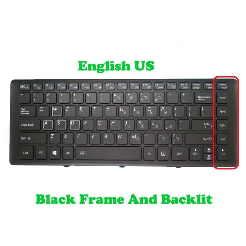 English Backlit Keyboard For Gigabyte P34K P34W P34F P34 P34G U2442 U24F U24T