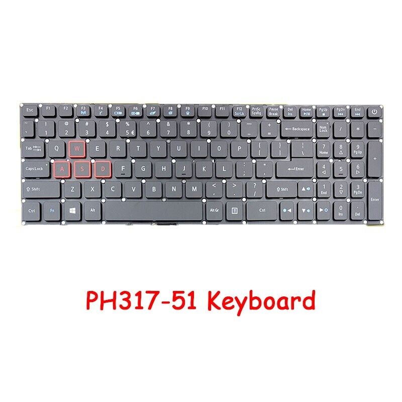 Backlit Keyboard For Acer Predator Helios 300 PH317-51 749K 72XP 70K PH315-51 US