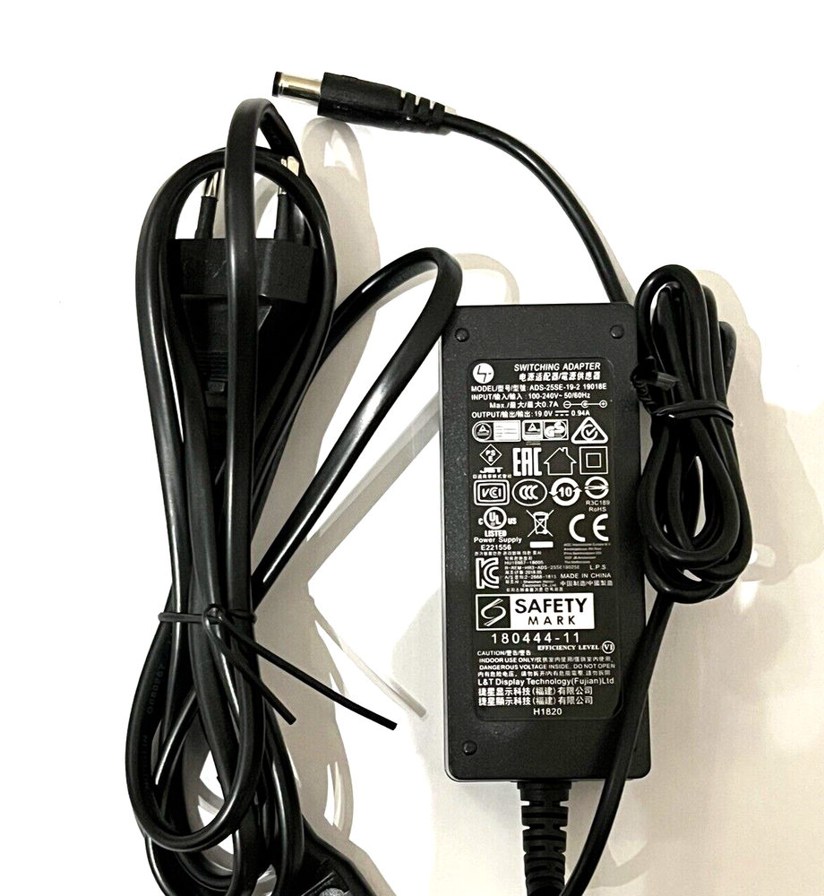 New Original 19V 0.94A L&T Switching Adapter for AOC 22V2H/22V2Q 19018E Monitor@