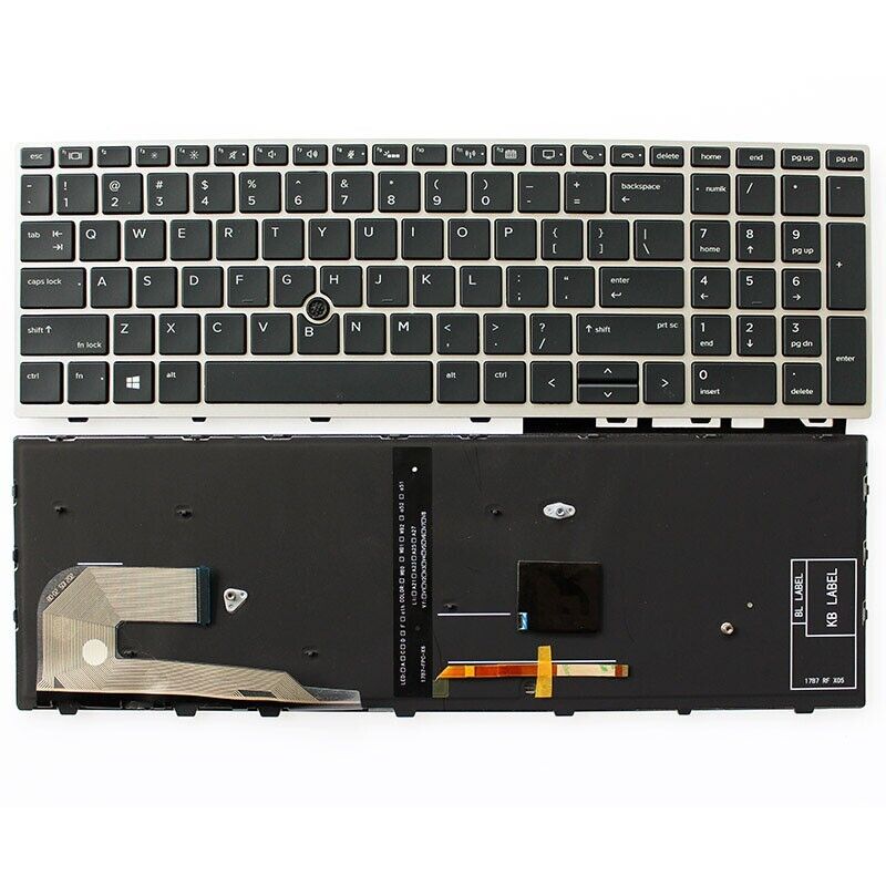 Laptop US Keyboard For HP ZBook 15u G5 ZBook 15u G6 Backlit With Point Stick