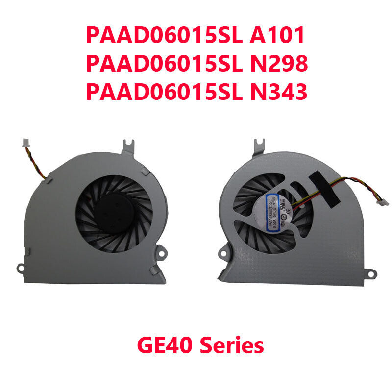 N298 CPU Fan For MSI GE40-2OL GE40-2PC GE40 20C PAAD06015SL-N298 DC5V 0.5A 4PIN