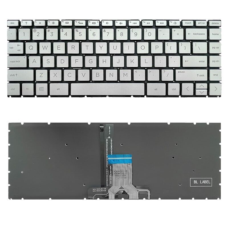 Laptop US Keyboard For HP 14-DH000 United States US Silver with backlight