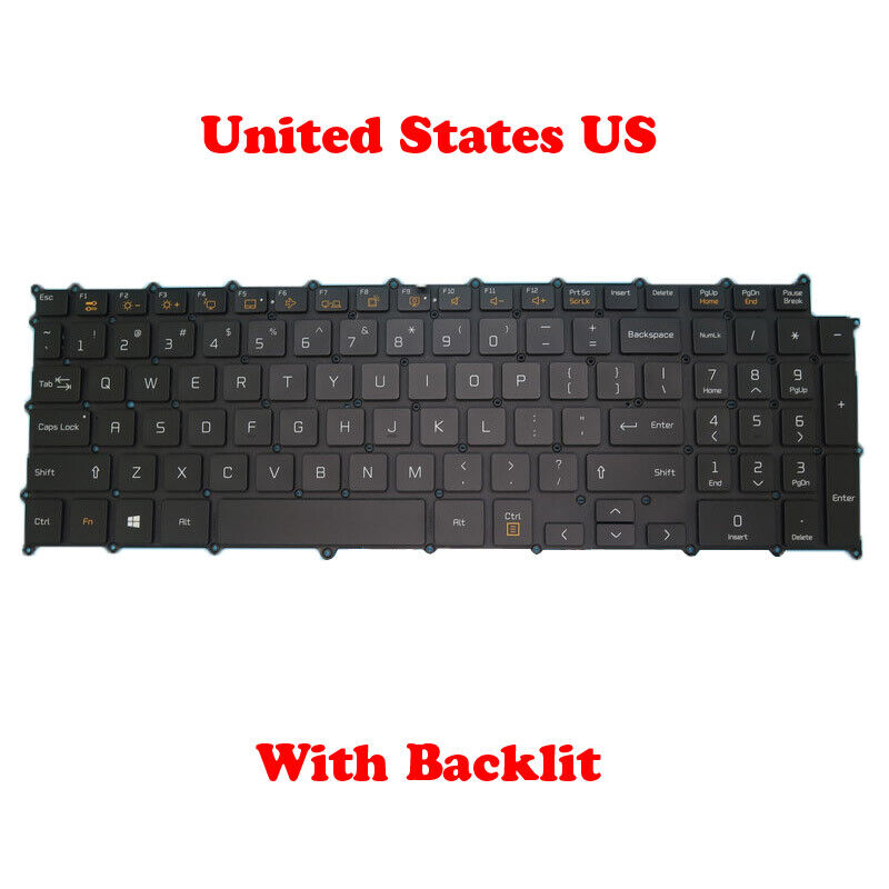 English Backlit Keyboard For LG gram 17 17Z90N SG-90970-XUA SN3890BL AEW74109812
